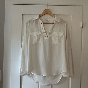 Candies White Button-Up Blouse